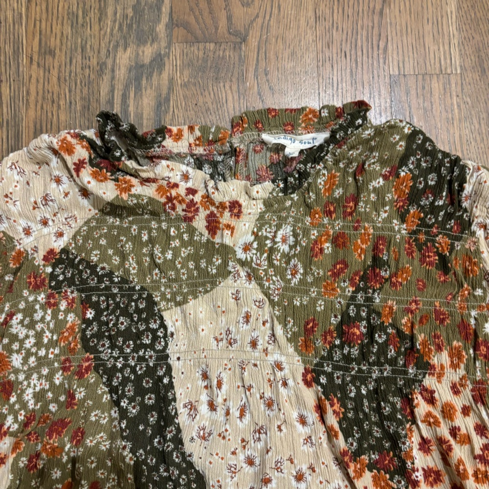 Indigo Soul Boho Patchwork Blouse - image 4